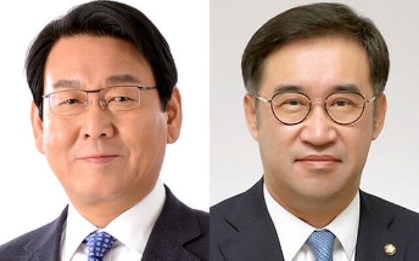 민주당 김교흥 의원(왼쪽)과 맹성규 의원