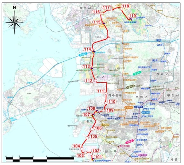 인천3호선 노선도. 사진=인천시